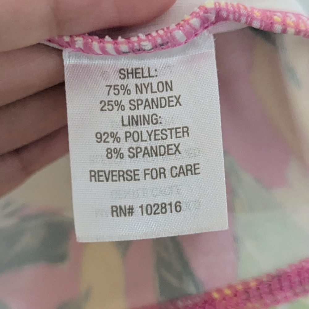 Garnet Hills Kids Lemon Print Rash Guard Swimwear Top Pink Yellow Girls 12 - Picture 6 of 8